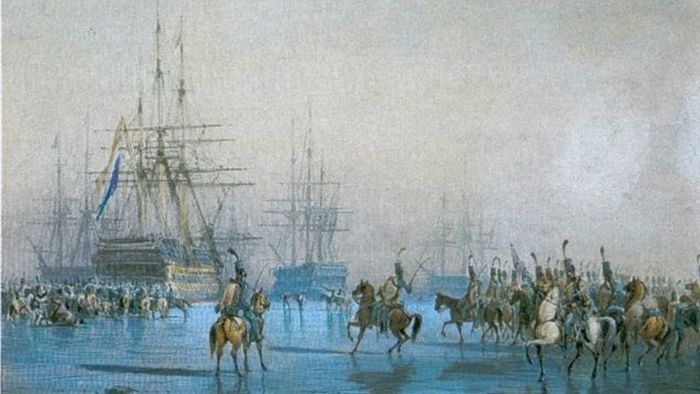 Французская кавалерия захватила датский флот 