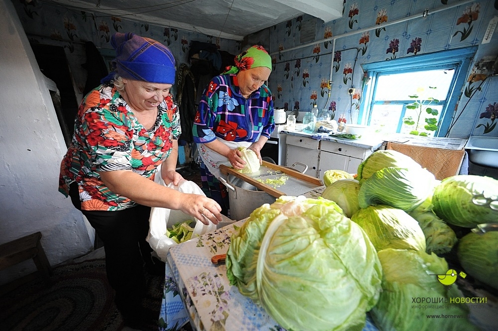 Фоторепортаж о том, как квасят капусту в уральском селе