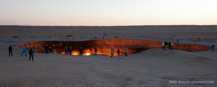 Дарваза - горящий газовый кратер или врата в ад!