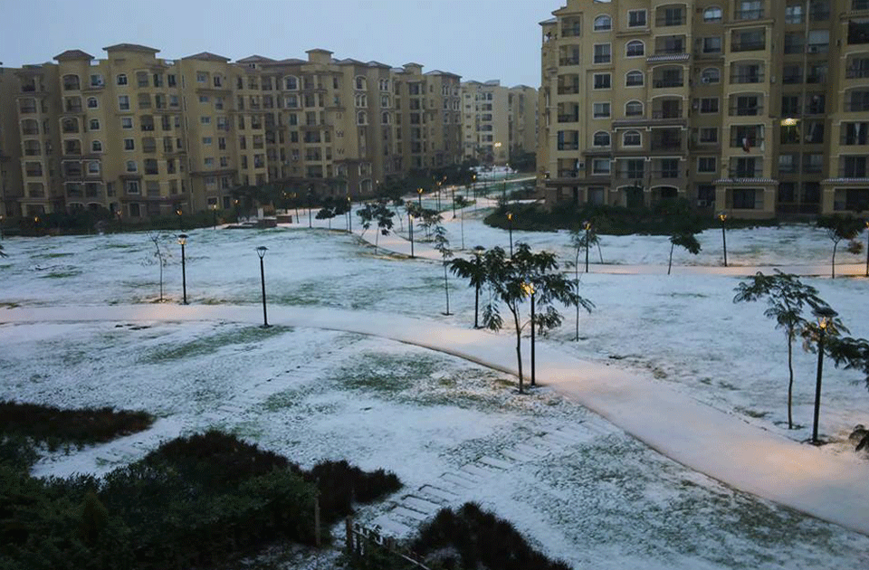 В Египте впервые за 122 года выпал снег