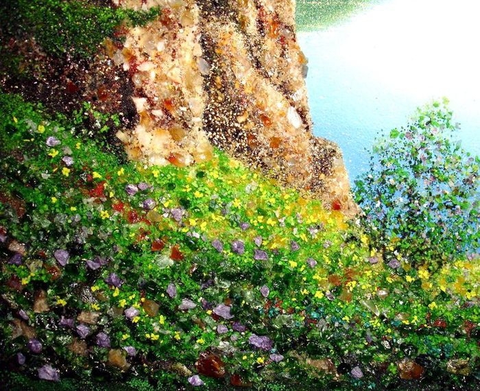 Картины из камней-самоцветов Алексея Мосмана