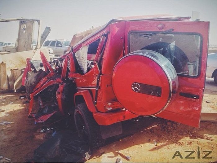 Mercedes G-класс после аварии на 200 км/ч