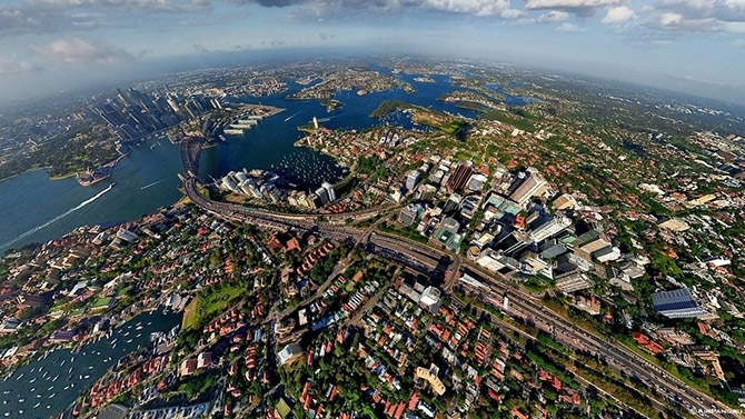 Потрясающие фотографии городов с высоты птичьего полета