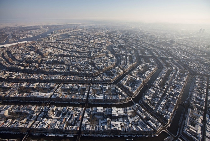 Потрясающие фотографии городов с высоты птичьего полета