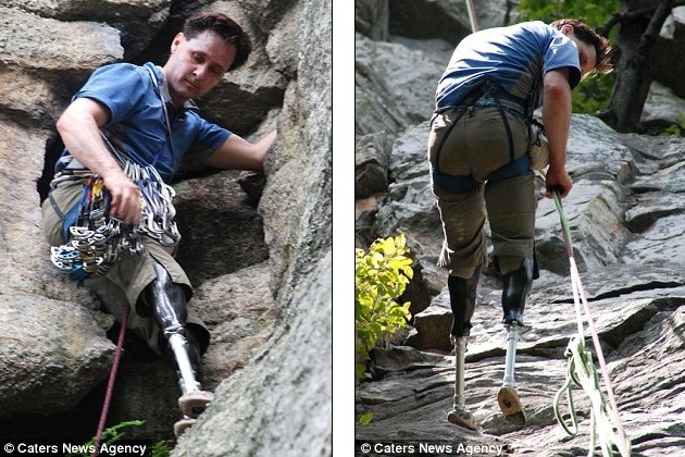 Мужественный американский альпинист, у которого нет обеих ног
