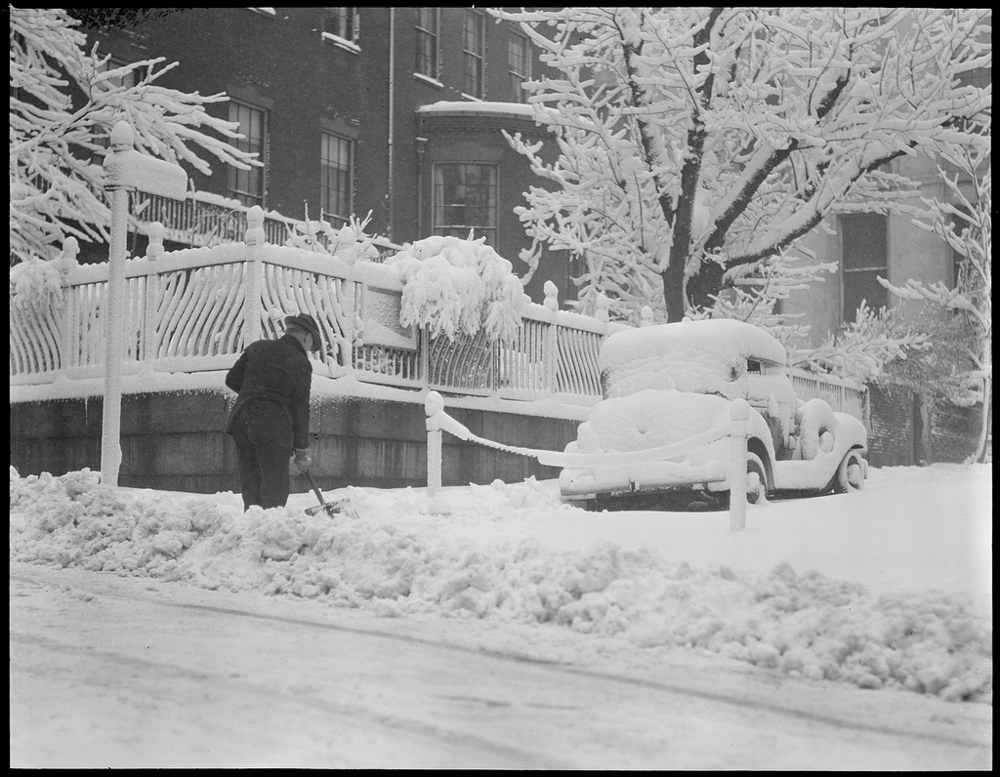 Черно-белая зима в Бостоне