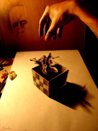 Креативные 3D рисунки на улице и бумаге