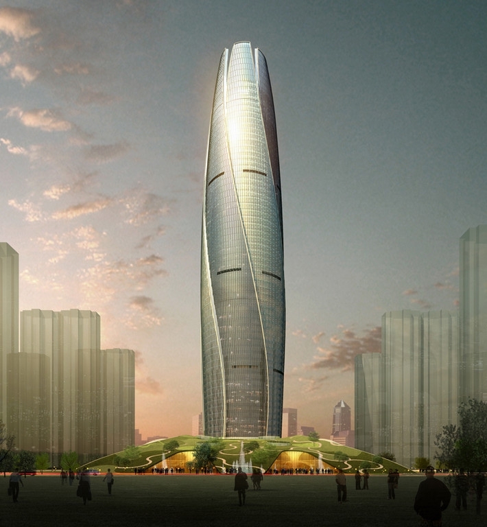 В Китае построят небоскреб в форме 60-этажной розы высотой 280 метров