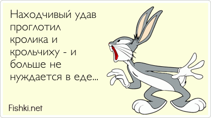 Находчивый удав  проглотил  кролика и  крольчиху - и  больше не  нуждается в еде...