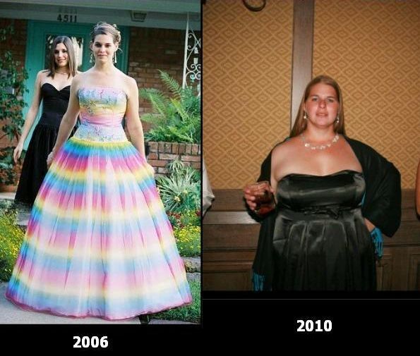 До и после. Набираем вес