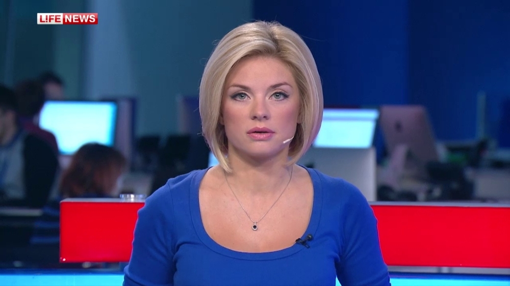 Самая пышногрудая ведущая новостей на российском ТВ