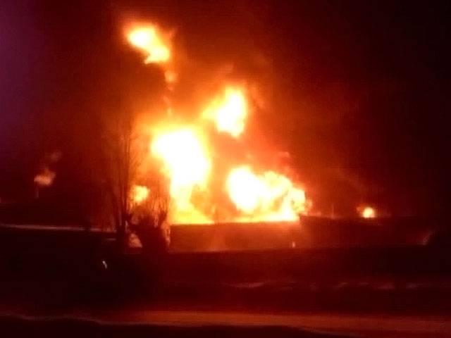 Пожар в Кирове 32 вагона