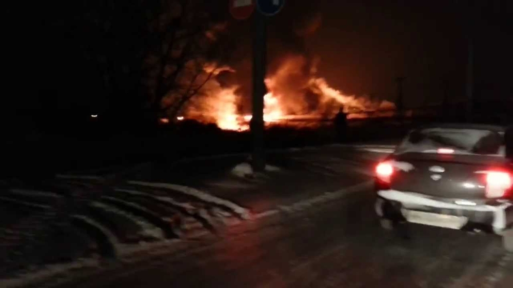 Пожар в Кирове 32 вагона 