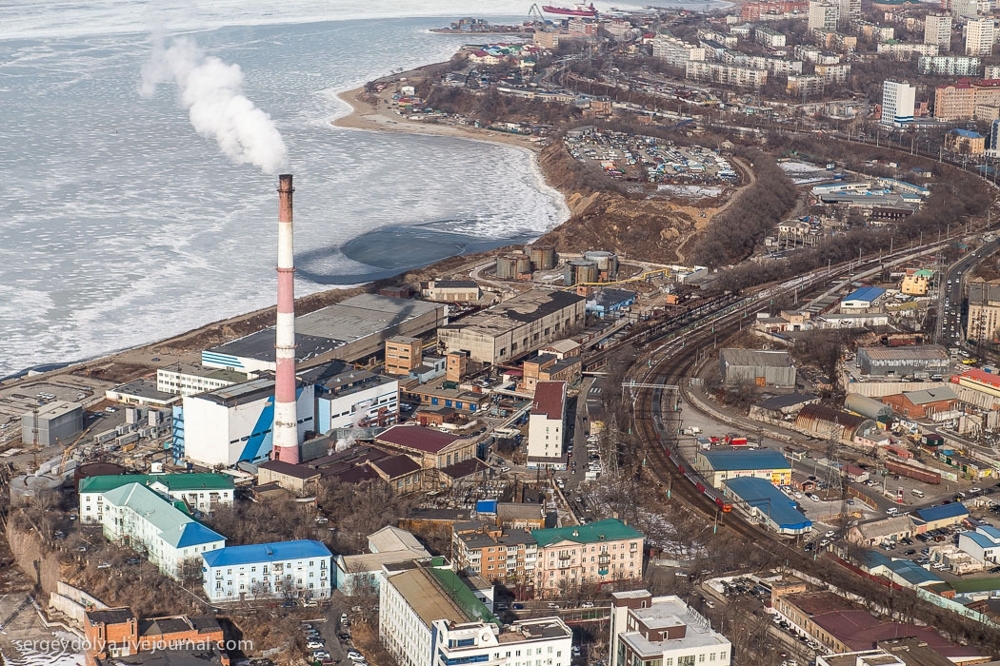 Владивосток и Русский остров с высоты птичьего полёта