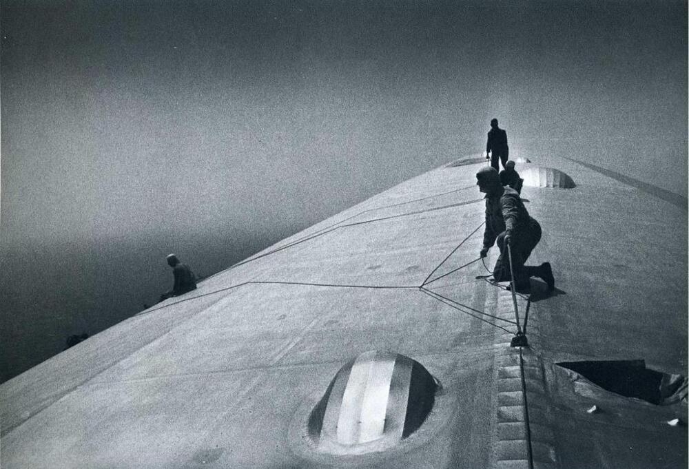 Аэростат Graf Zeppelin во время ремонта 1934