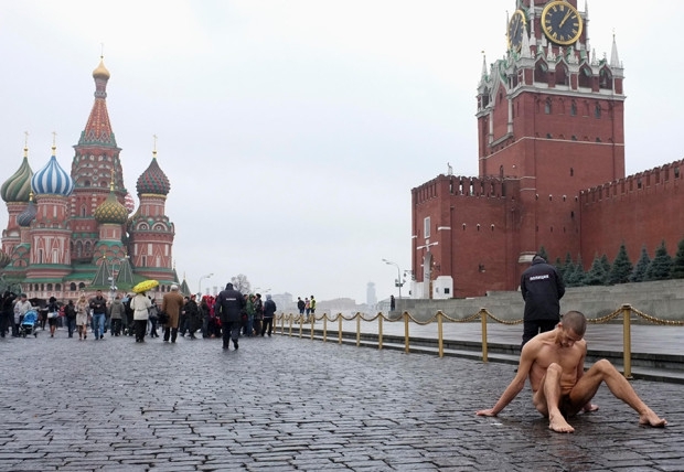 Русский художник на Красной площади