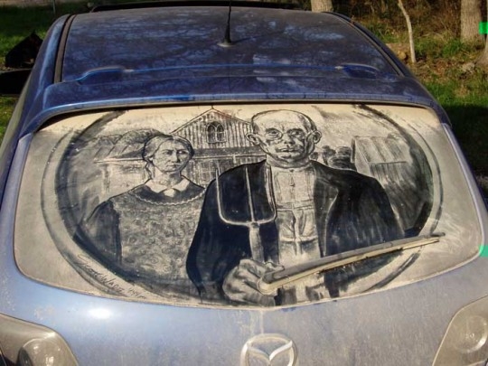 "Грязное искусство" — рисунки на автомобилях Скотта Уэйда (40 фото)