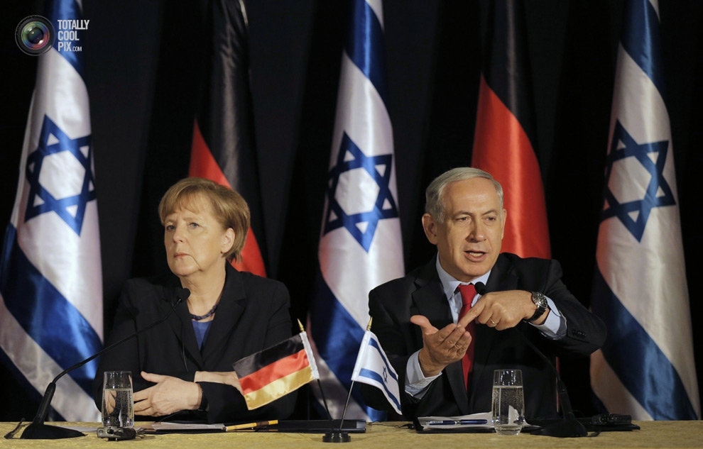 Канцлер Германии Ангела Меркель и премьер-министр Израиля Биньямин Нетаньяху