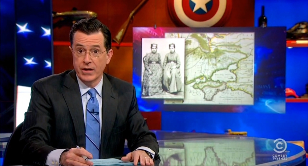 Кризис на Украине и критика Обамы в сюжете The Colbert Report