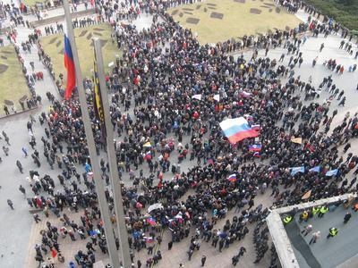 9 фактов о митинге  в Донецке