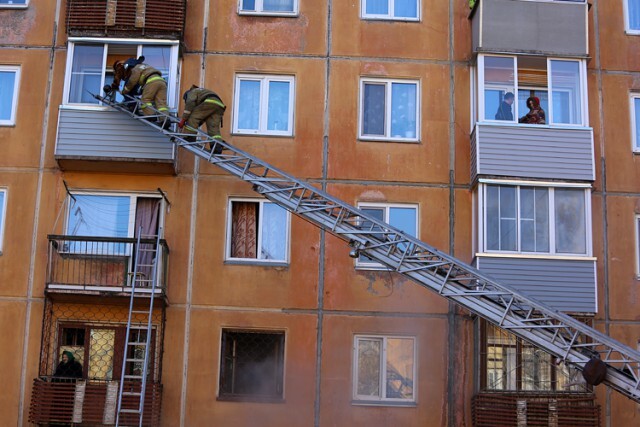 Пожар в Красноярске