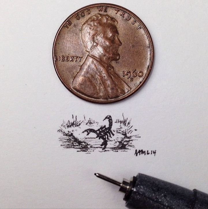 Иллюстрации которые меньше монетки от Sam Larson