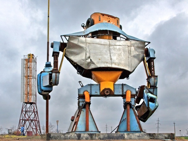 Патриотический робот-трансформер под Одессой
