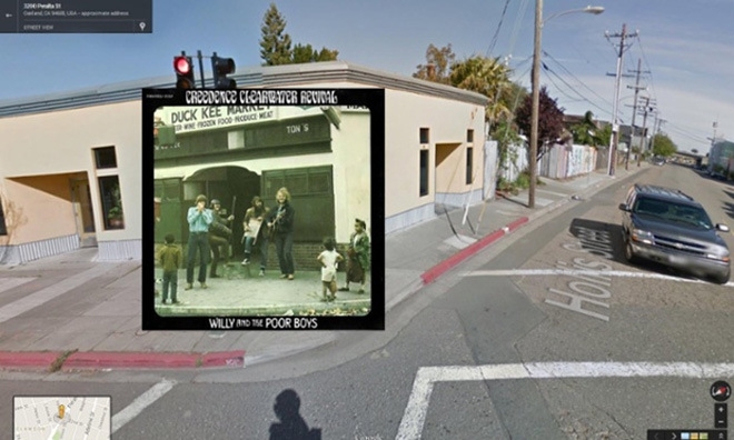 Обложки культовых альбомов "глазами" Google Street View