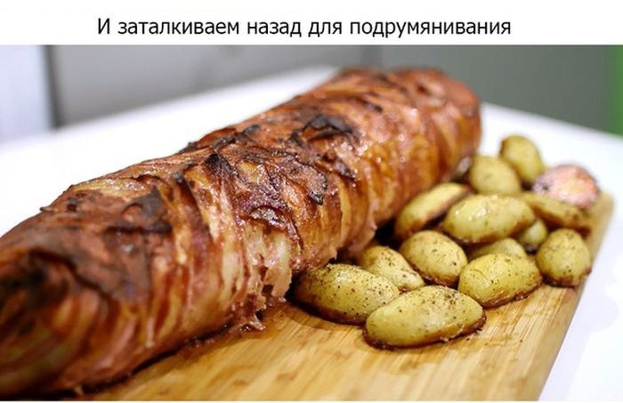 Необычный мясной рулет  