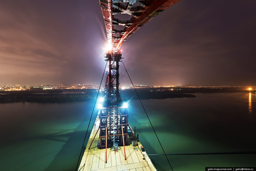  Строительство Бугринского моста в Новосибирске
