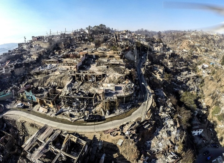 Последствия пожара в Вальпараисо, Чили