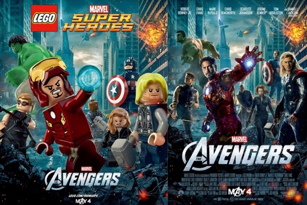 Постеры к фильмам в стиле LEGO