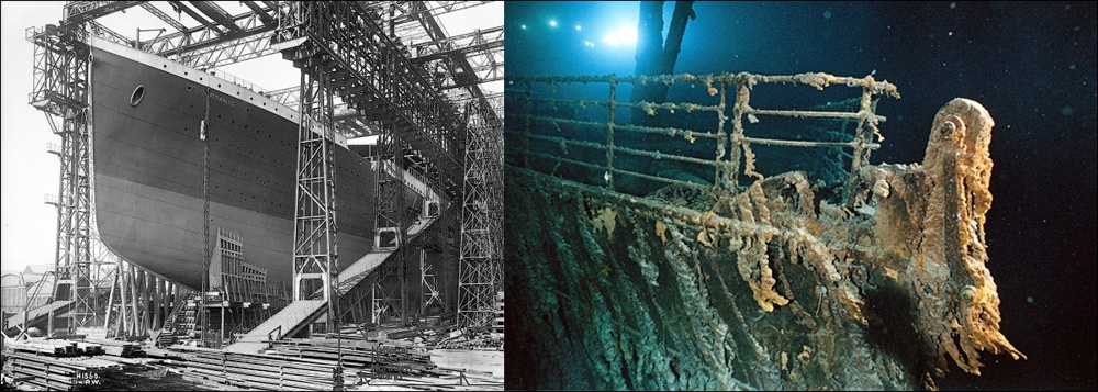 Титаник до и после крушения