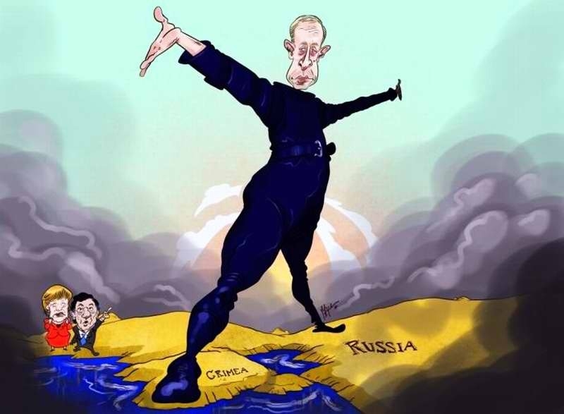Тема Путина в произведениях зарубежных карикатуристов...