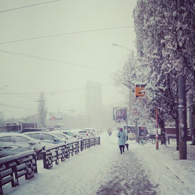 Весенний снегопад в Екатеринбурге