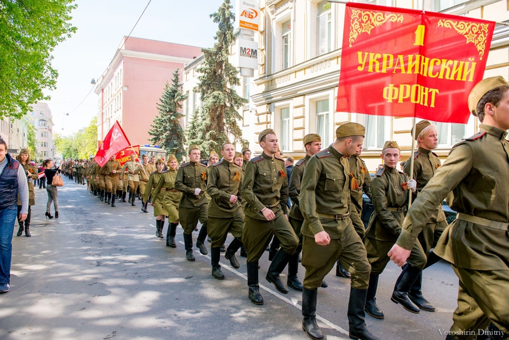 Парад в честь украинских ветеранов ВОВ 
