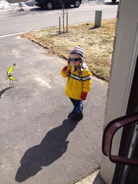 Мем мальчика с бананом.