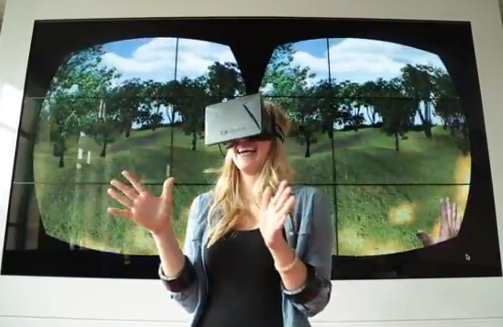Ржач, прикол 2014 тест 3D очков Oculus Rift 3d helmet test (3D шлем) j