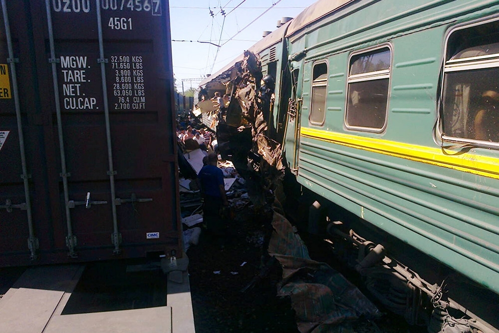 Столкновение поездов в Подмосковье