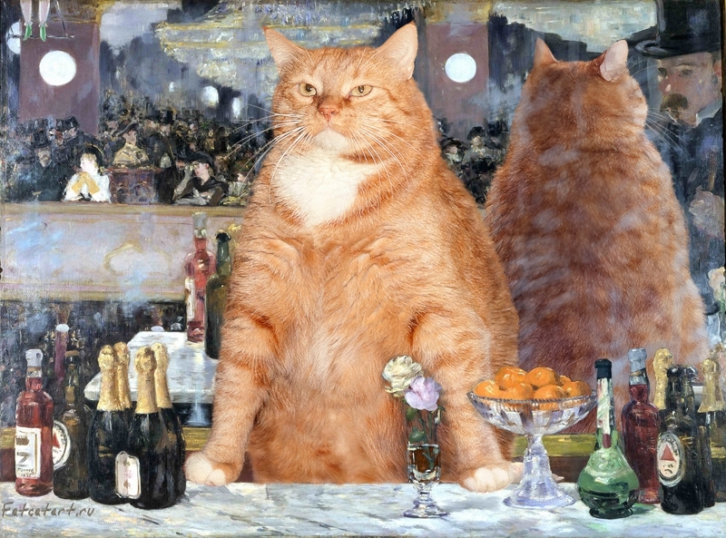 Рыженький котик в изобразительном искусстве 