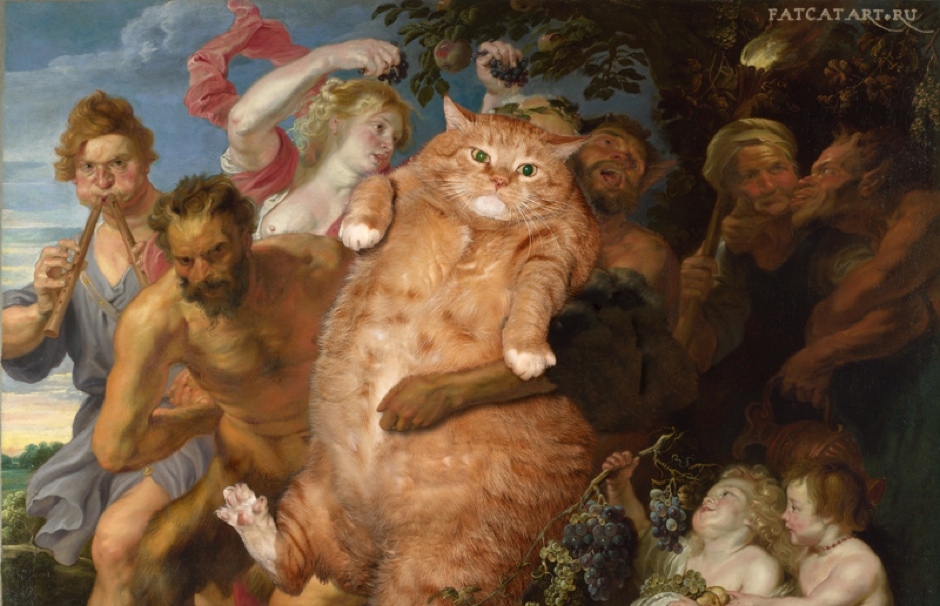 Рыженький котик в изобразительном искусстве 