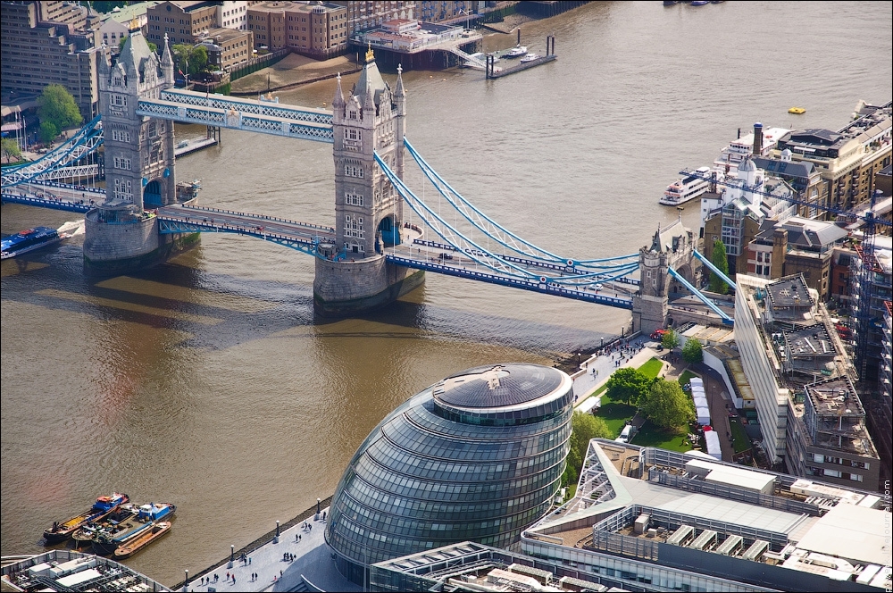 Лондон с высоты небоскреба The Shard