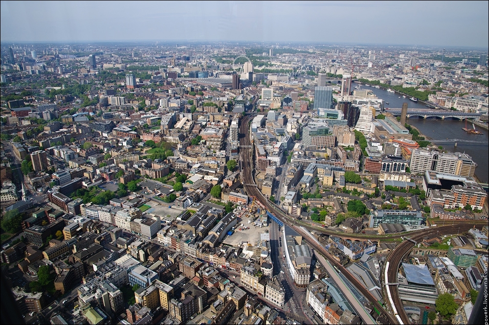 Лондон с высоты небоскреба The Shard
