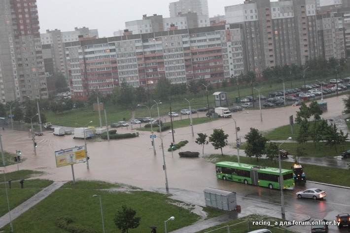 Минск снова затопило 