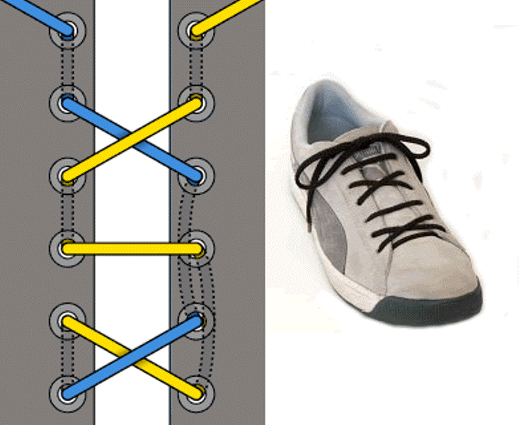 Как завязывать шнурки на кедах, кроссовках: Интересные способы