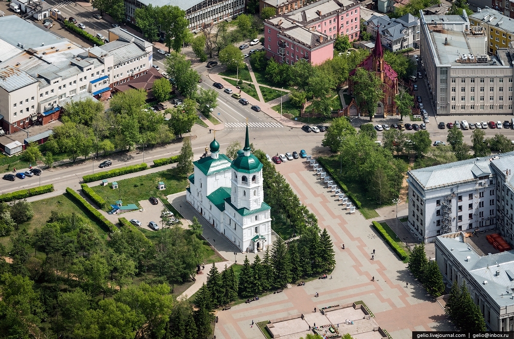 Иркутск с высоты птичьего полёта