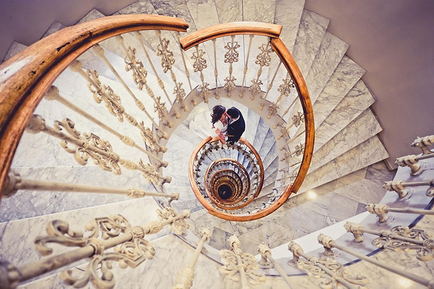 Завораживающие фотографии винтовых лестниц. 