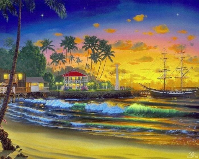 Гавайи: сказочные пейзажи художника John Al Hogue 