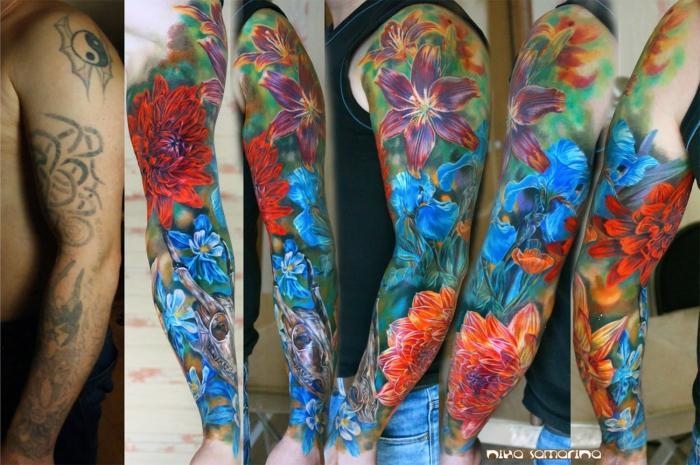 Красивые цветные татуировки
