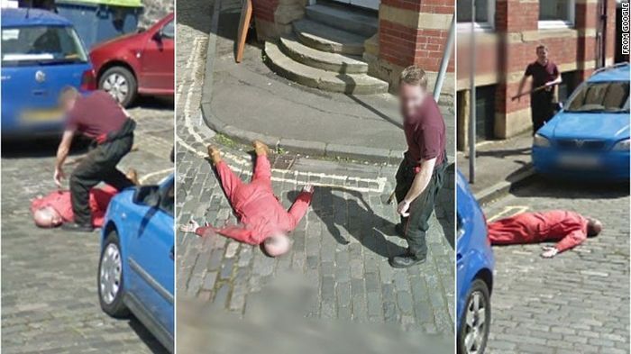 Сцена убийства на Google Street View